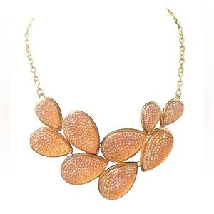 Pink Minicci Statement Necklace rhinestones and gold plated